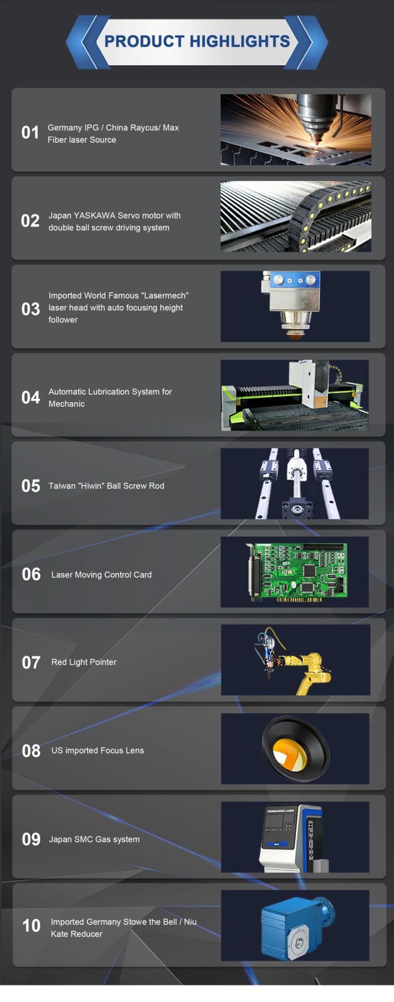 4kw to 12kw Fiber Laser Cutting Machine Cutter for Thick Metal