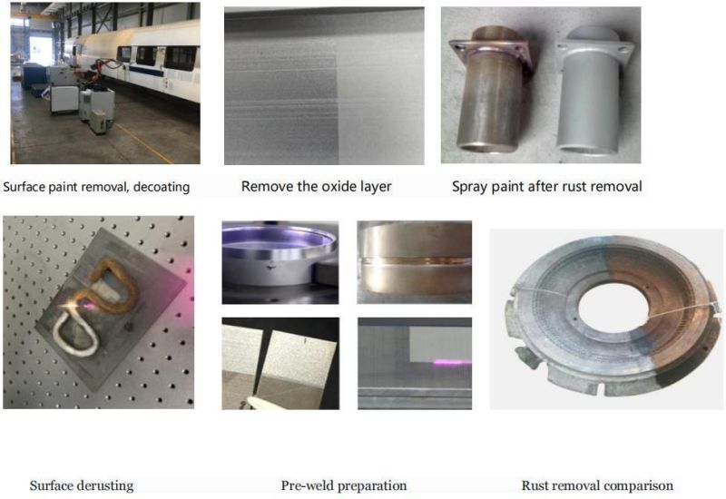Metal Rust Removal Oxide Painting Coating Removal 100W 200W 500W 1000W 2000W 1500W Laser Cleaning Machine