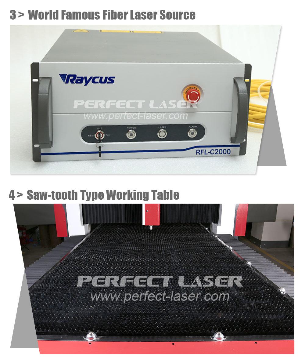 2000W Metal Ss Copper Sheet Fiber Laser Cutting Machine