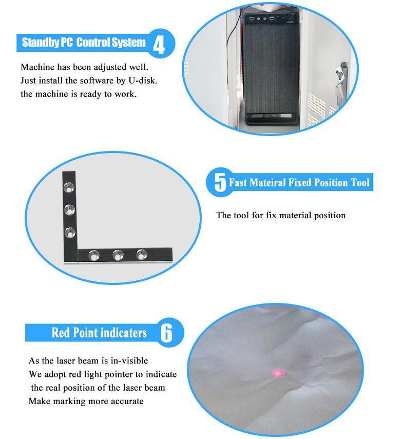 3D High Quality Fiber Laser Marking Machine for Metal