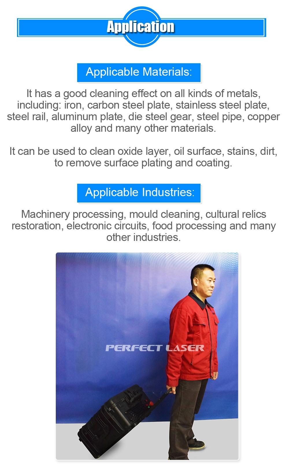 PE-100j 100 Watts Portable Laser Metal Rust Removal Cleaning Machine