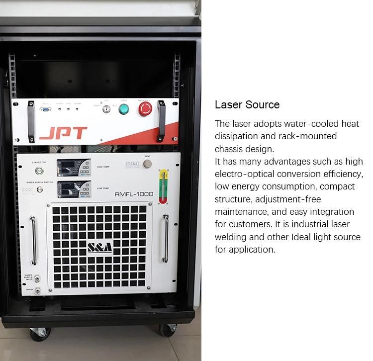 Monthly Deals 1000W 1500W Jpt Fiber Laser Cleaning Rust Removal Paint Remover Machine for Stainless Steel, Copper, Iron, Aluminum Surface