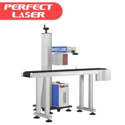 Online Fly Fiber Laser Engraving Machine for Metal with LCD Touch Screen