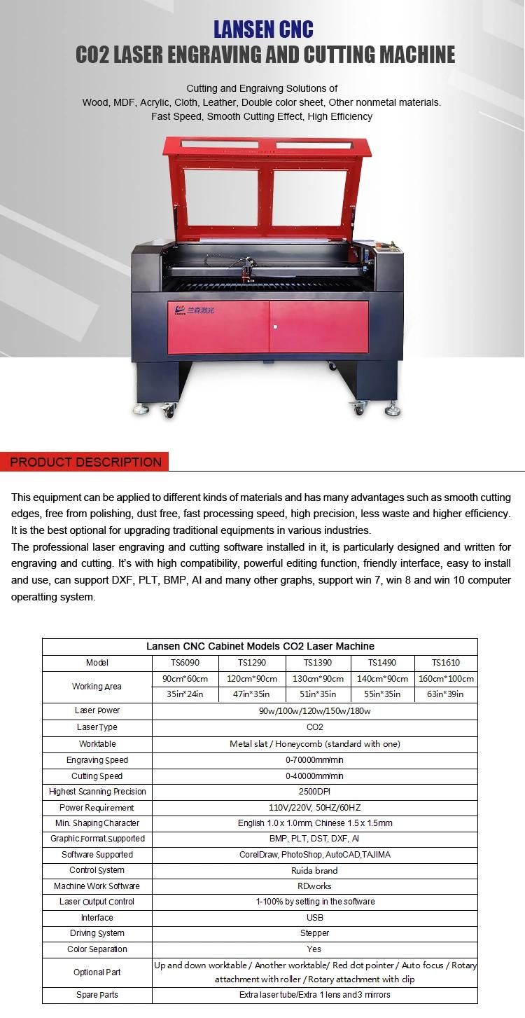 6090 Metal Slat Worktable Heavy Materials Laser Engraving Cutting Machine