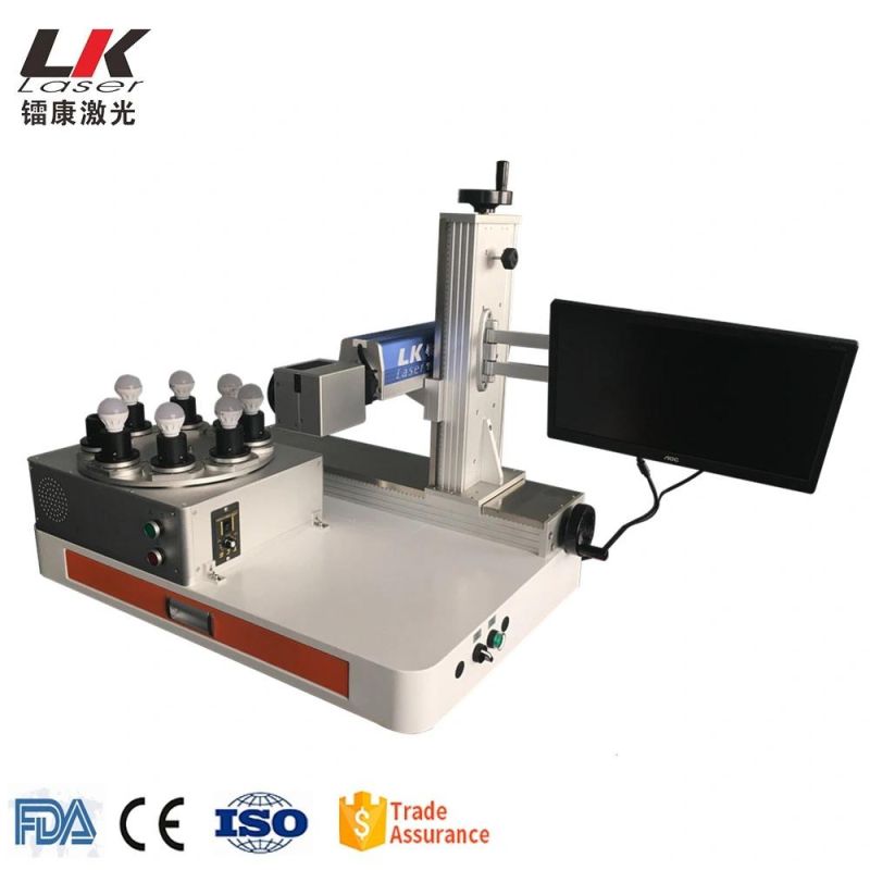 Rotary Table Laser Engraving Machine on LED Bulb Laser Printer