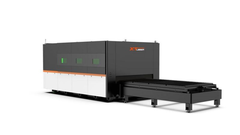 Enclosed Fiber Laser Cutting Machine for Cutting Metal Like Carbon Steel/Stainless Steel/Aluminum