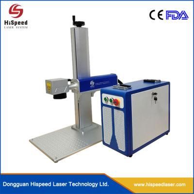 Portable Optical Mini 20W Fiber Laser Marking Machine for Sanitary/ Faucet/ Stainless Steel Hispeed