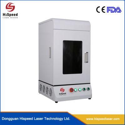 Mini Enclosed Fiber Laser Engraving Machine with RF Metal Tube Laser Source