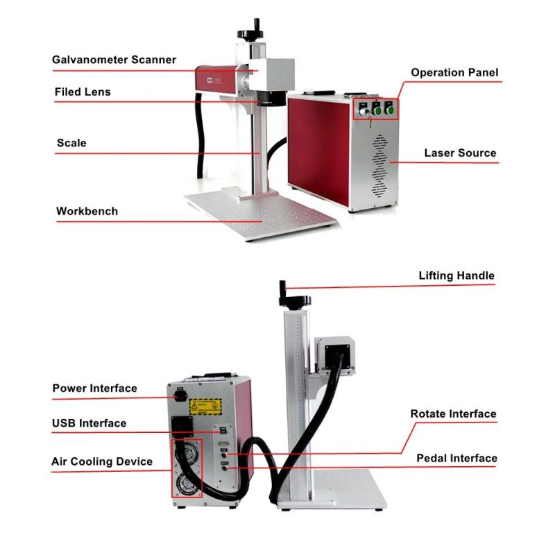 FM-20d Germany Technology Ipg Laser Fiber Laser Marking Machine for Electrical Appliances