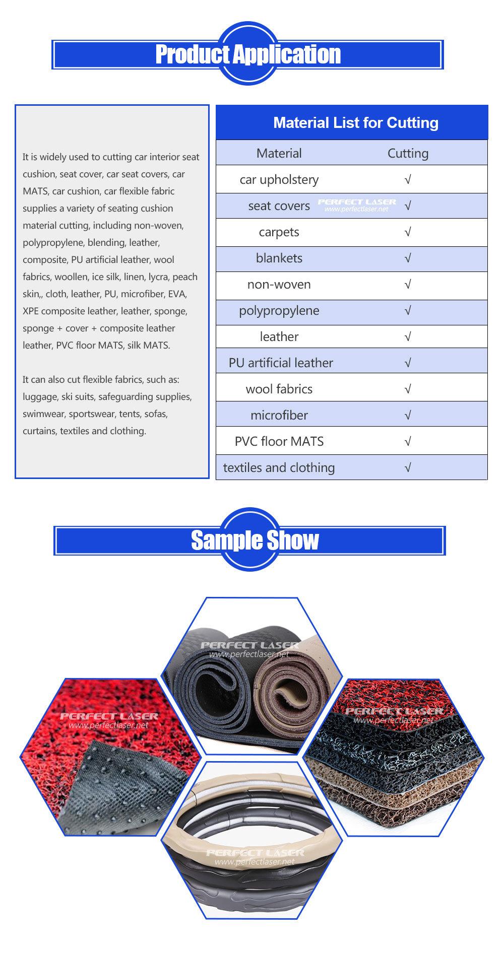 Large Sacle 80W 120W 150W Fabric / Cloth / Textile CO2 Laser Cutter with Auto Feeder