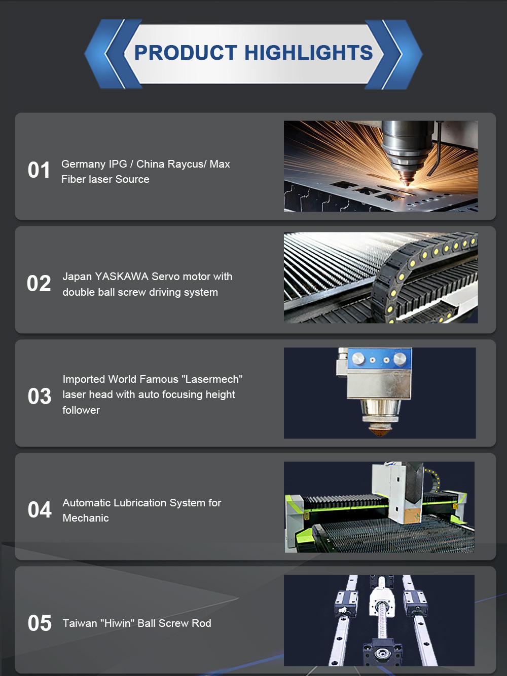 New Technology 3015 1500X3000 Double Head Fiber Laser Cutting Machine