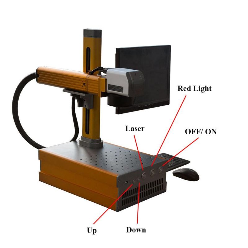 Dapeng Laser Automatic Focus Finder System 20W Fiber Laser Marking Machine for Metal Engraving