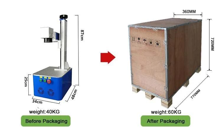 Portable Ear Tag Number Fiber Laser Marking Machine for Sale
