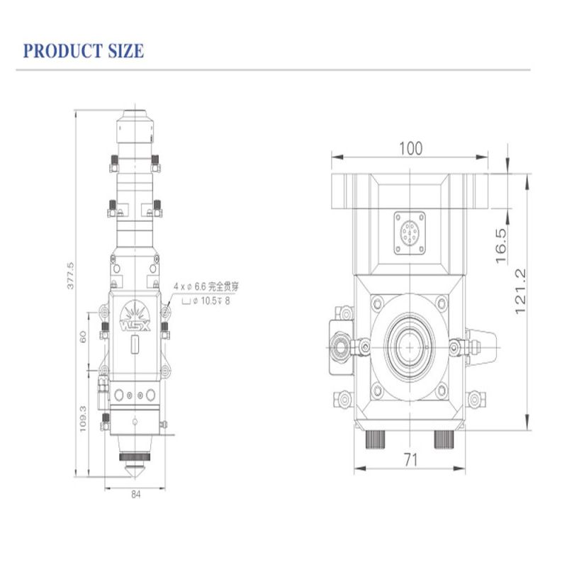 Kc15 Nc30A Nc30b Nc60 Wsx Wanshunxing Auto Focusing Fiber Laser Cutting Cut Cutter Head