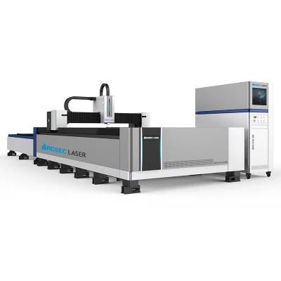 Fiber Metal Laser Cutting Machine with Cover and Exchanged Platform Exchange Working Table
