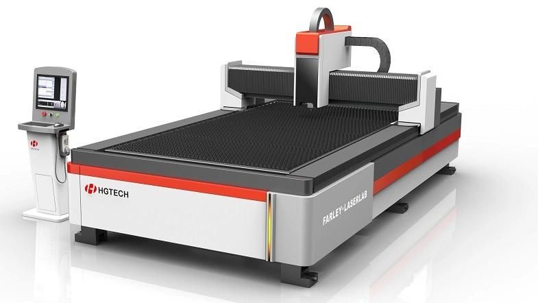 Hgtech 4022 Big Power 3kw 4kw 6kw Metal Pipe CNC Laser Cutter Fiber Laser Cutting Machine for Aluminum Steel Metal Tube