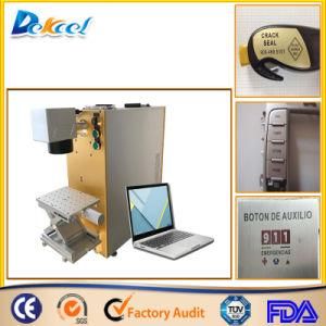 Moving Table 20W Fiber Laser Marking Machine Laser Etcher on Aluminum USB Wood