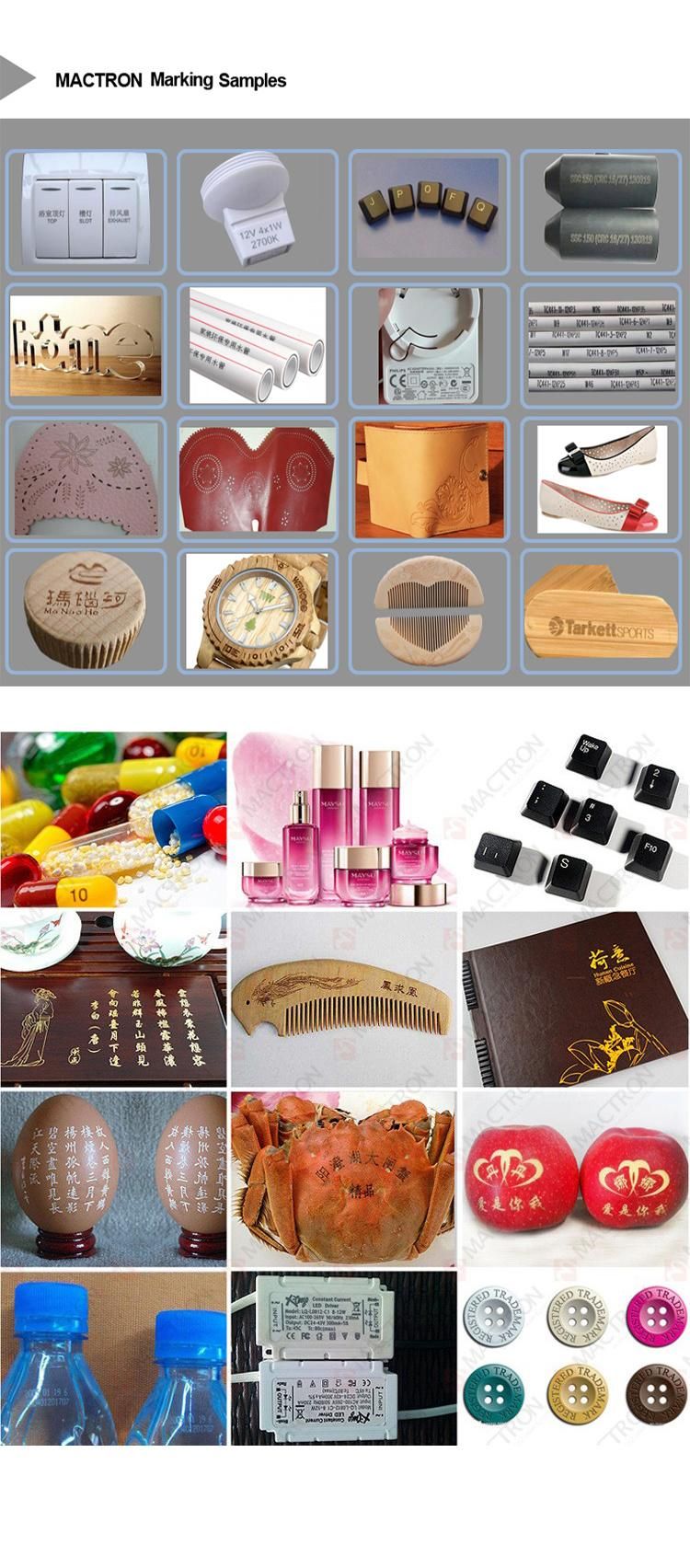 Laser Marker 100W CO2 Laser Barcod Marker Machine for Wood/Cardboard/Garment /Egg
