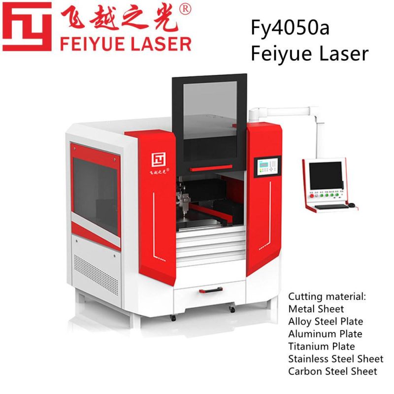 Fy4050A Feiyue Laser LED Watch Jewelry Fiber Laser Cutting Machine Stainless Steel Laser Cutter High Precision CNC Laser Cutter with THK Linear Guide Rail