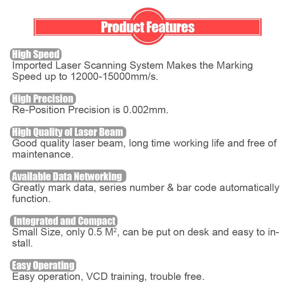 30W CO2 Laser Engraving Machine Laser Marking Machine
