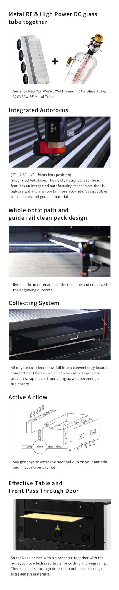Aeon 1410 1014 100W 130W RF30W/60W Semi-Automatic Tube CO2 Laser Engraving Cutting Machine for Advertising/Leather/Printing and Packaging/Craft/Wood Industry