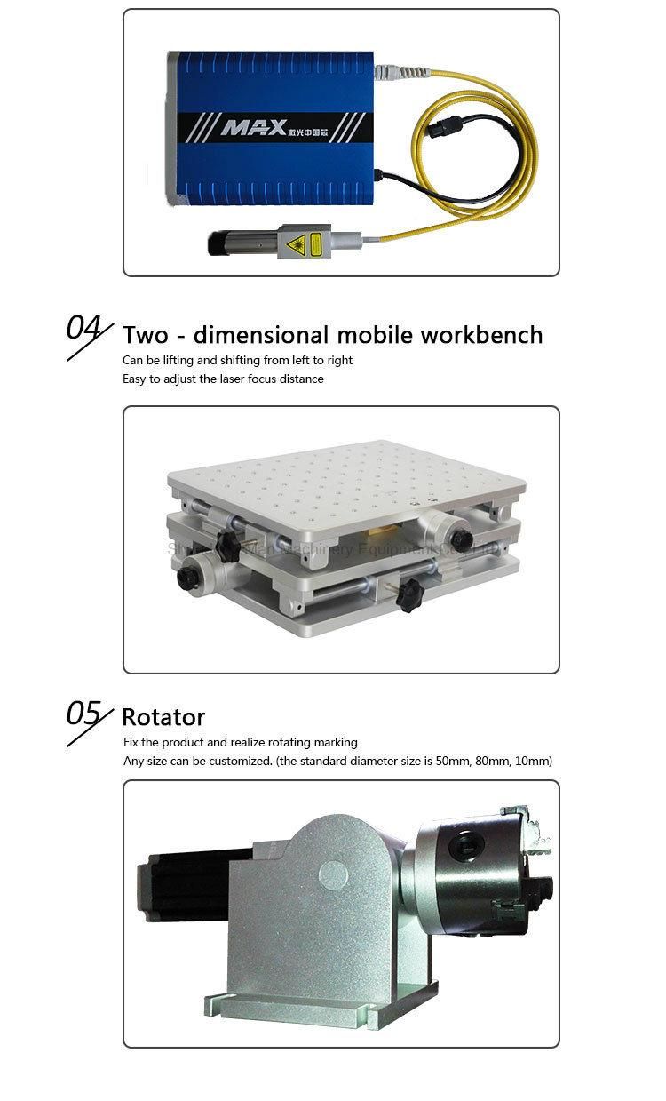 Optical Desktop Fiber Laser Marking Machine Price for Metal Nonmetal