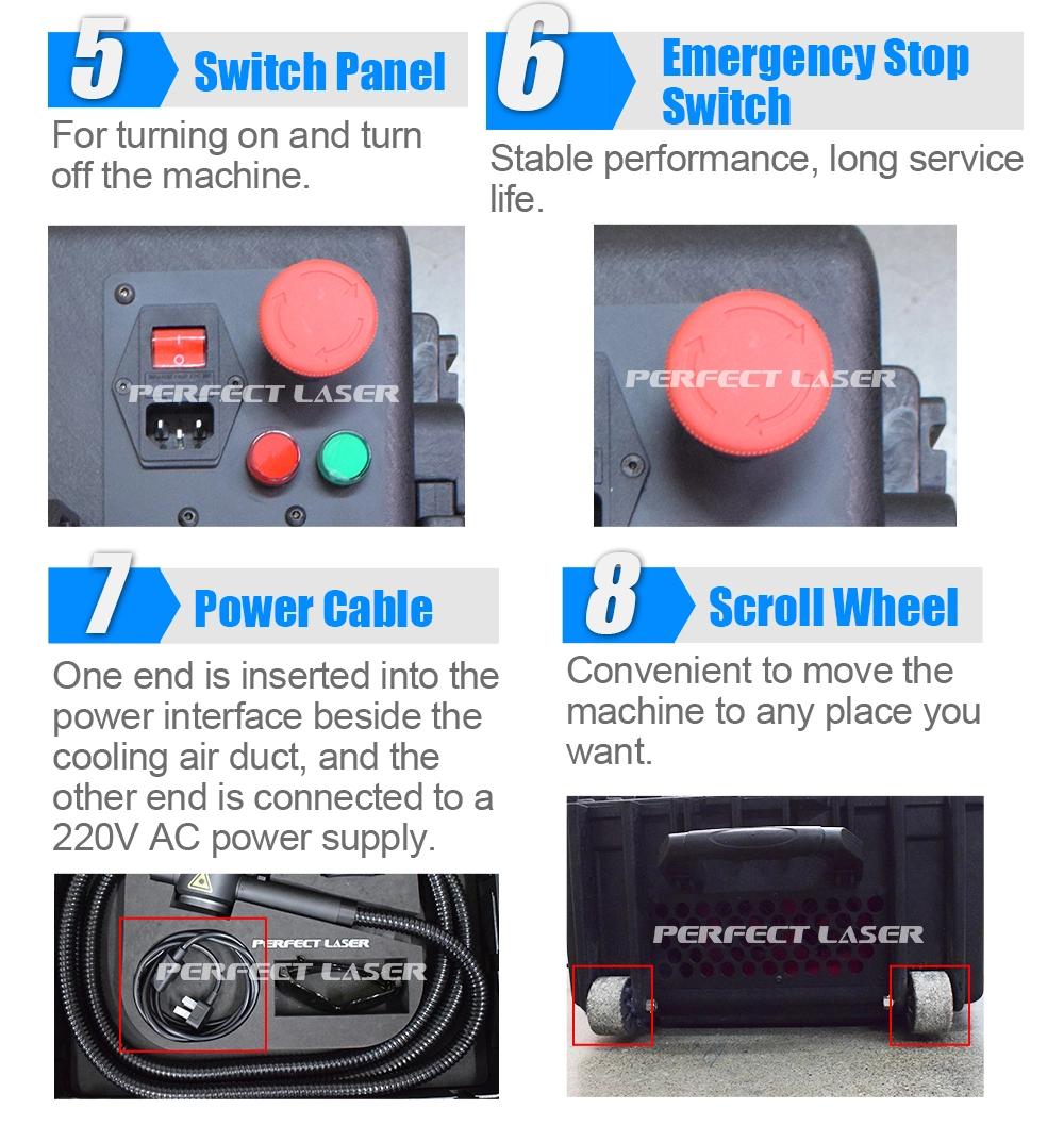 PE-100j 100 Watts Portable Laser Metal Rust Removal Cleaning Machine
