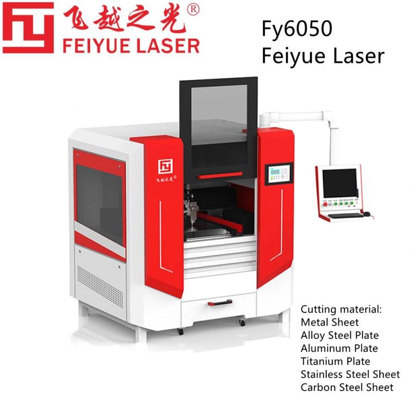 Fy6050 Feiyue Laser Cheap Laser Cutter N2 O2 CO2 1000W 1500W 2000W 3000W Stainless Aluminium Metal Carbon Steel Sheet Plate CNC Fiber CNC Laser Cutting Machine