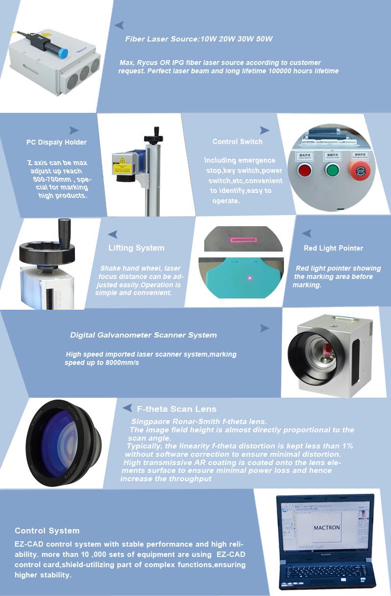 Best Services 50W Fiber Laser Marking Machine for Metal Materials Engraving