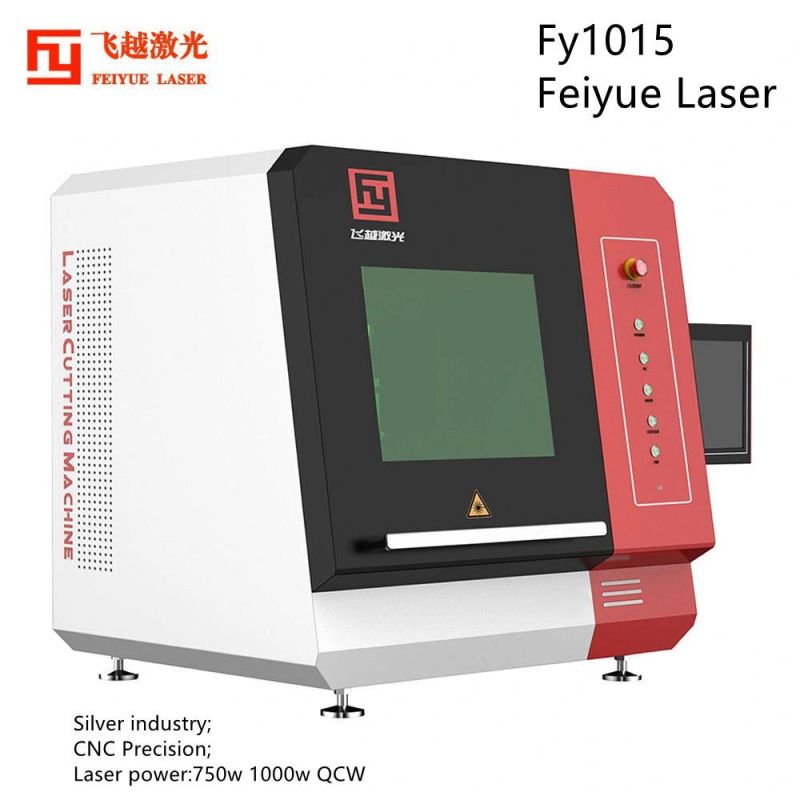 Fy1015 Silver Industry 750 1000watts Qcw Feiyue Laser Fiber Cutter Machines Service Price CNC High Precision Ornaments Decorations Fiber Laser Cutting Machines