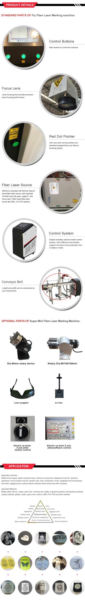 High Efficiency Batch Date Series Number Fiber Laser Marking Machine