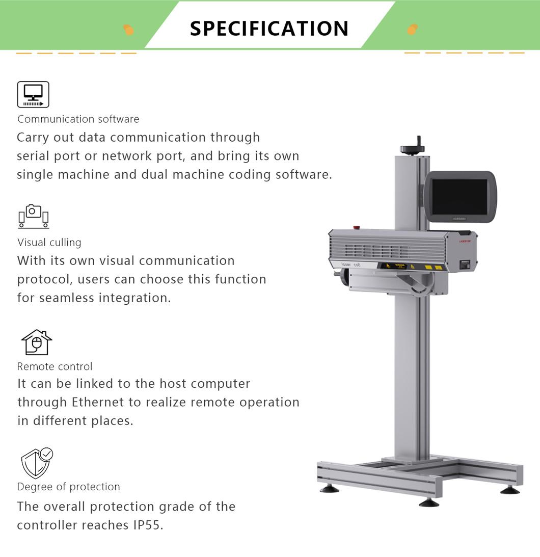 Integrated Flying Mode CO2 Laser Marking Machine for Non-Metal Material Surface Engraving