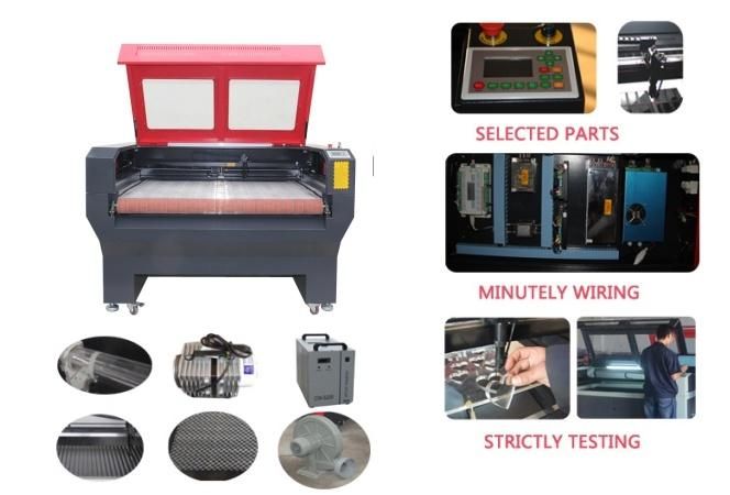 150W Sofa Leather Decoration Automatic CO2 Laser Cutting Machine 1610