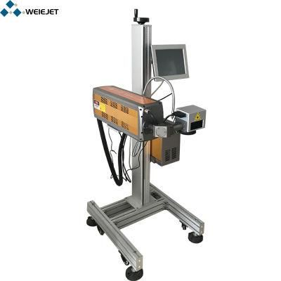 CO2 Online Flying Printing Machine &amp; Engraving Printer for Wood/Food/Water Bottles China Laser Marking Machine
